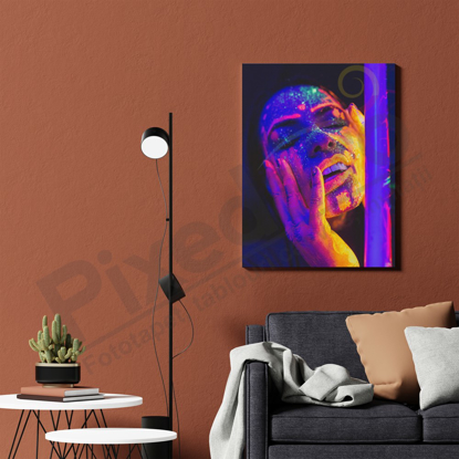 Imagine Tablou canvas abstract PX 21011 neon portret
