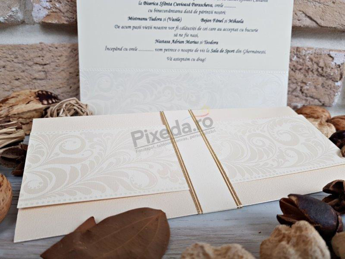 Imagine Invitatii nunta 2619 bentita eleganta