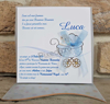 Imagine Invitatii de botez 8022 cărucior albastru