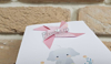 Imagine Invitatii de botez 8028 morișcă roz și elefănțel