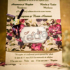 Imagine Invitatii nunta 4012 motive florale stil rustic