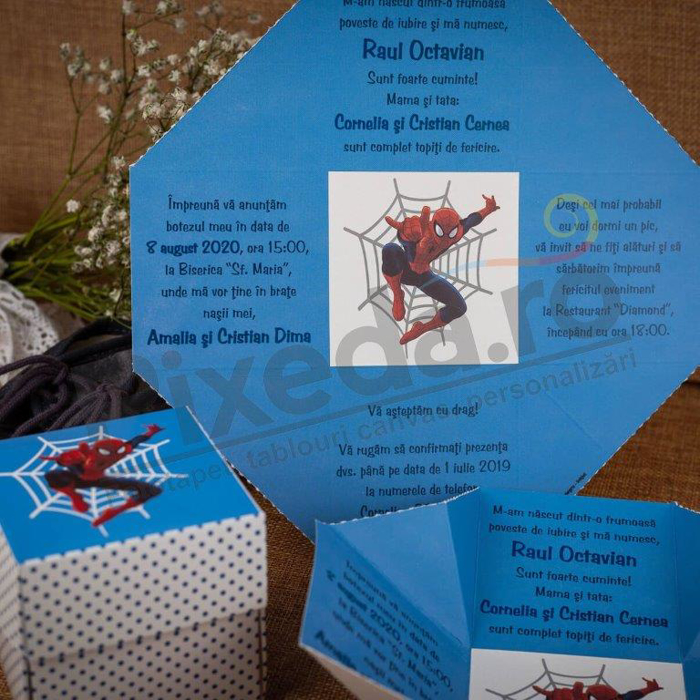 Imagine Invitatii de botez 131 cutie Spiderman