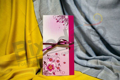 Imagine Invitatii nunta 208 elemente florale roz