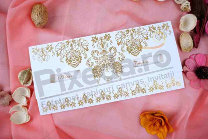 Imagine Invitatii nunta 70339 glitter auriu
