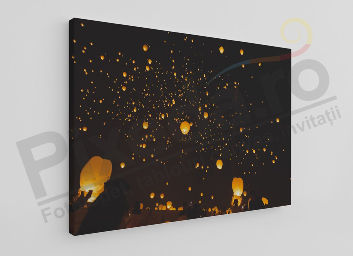 Imagine Tablou canvas abstract PX 20003 picaturi aurii