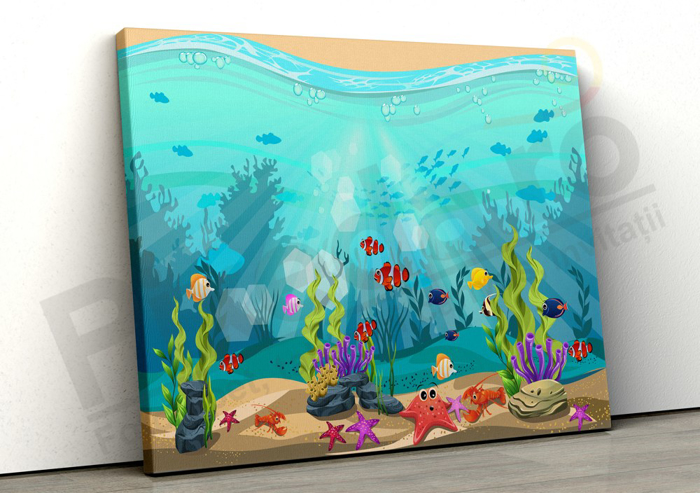 Imagine Tablou canvas camera copiilor PX 20023 prietenii din ocean