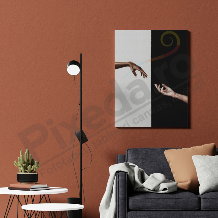 Imagine Tablou canvas abstract PX 21017 maini ying yang