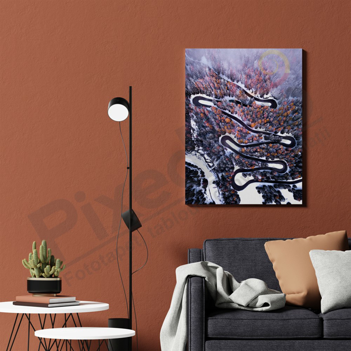 Imagine Tablou canvas peisaj PX 21037 drum de iarna