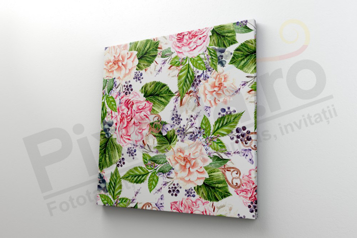Imagine Tablou canvas flori  PX 22021 flori roz