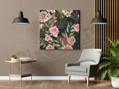 Imagine Tablou canvas flori PX 22022 trandafiri roz