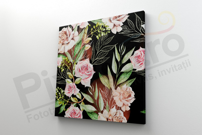 Imagine Tablou canvas flori PX 22022 trandafiri roz