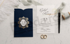 Imagine Invitatii nunta 9162 albastru marin elegant