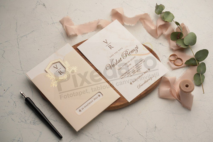 Imagine Invitatii nunta 9198 stil elegant