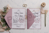 Imagine Invitatii nunta 9225 roz design floral