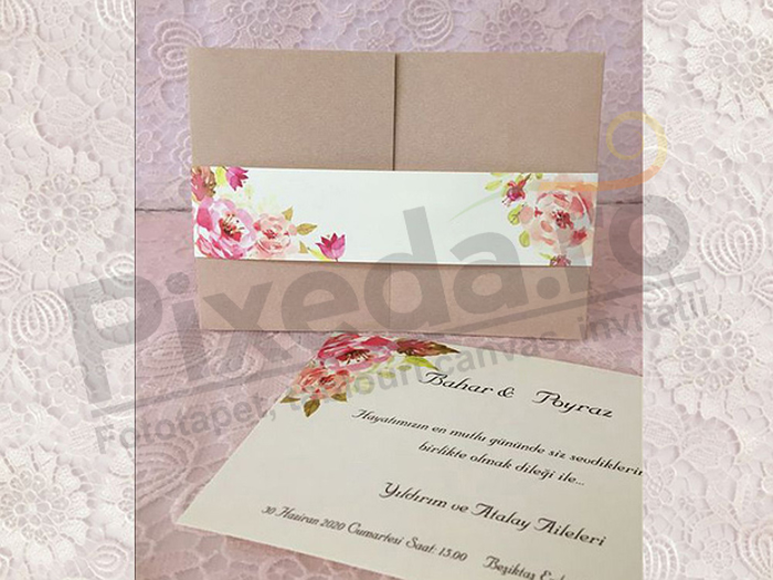 Imagine Invitatii nunta 94095 design floral elegant