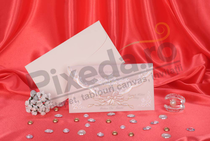 Imagine Invitatii nunta 3209  cu plic de foaie de calc