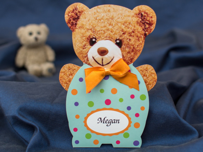 Imagine Invitatii de botez 3625B ursuleț