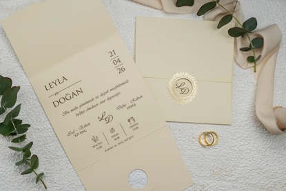 Imagine Invitatii nunta 9149 cu design simplu elegant