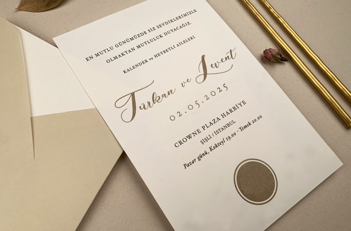 Imagine Invitații nuntă 12256 - model elegant, minimalist