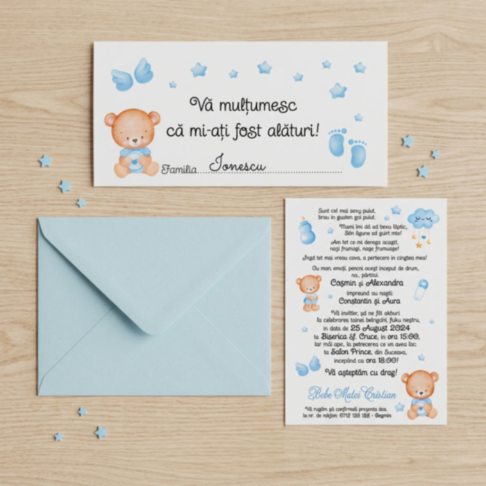 Imagine Invitatie de botez PXB 9045