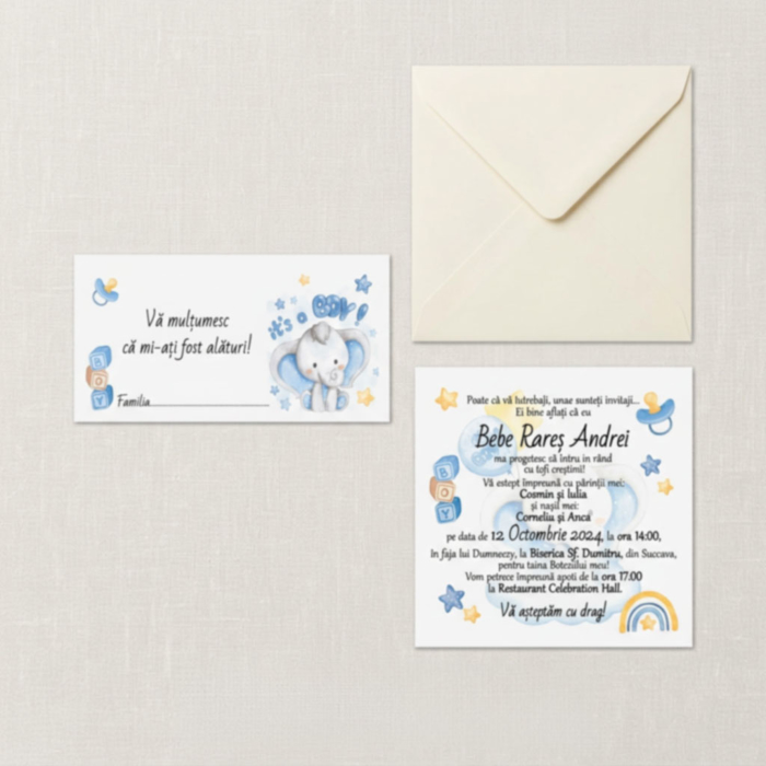 Imagine Invitatie de botez PXB 9037