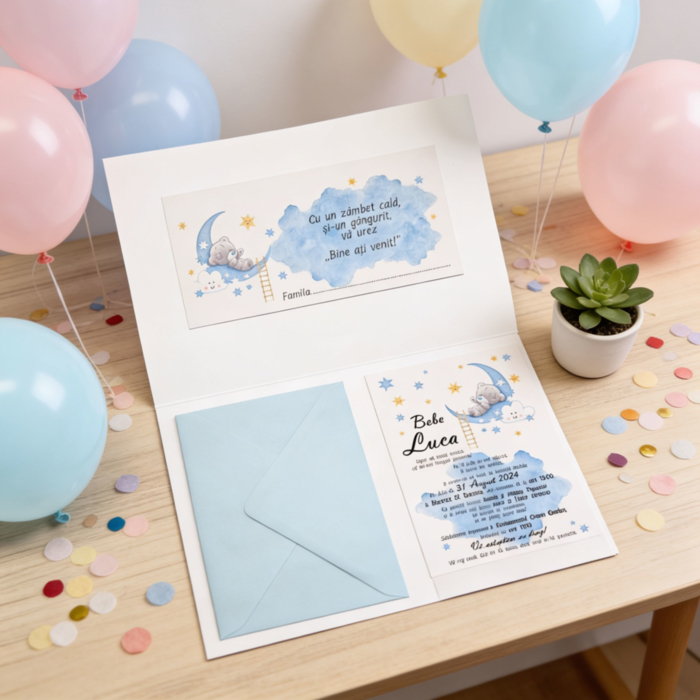 Imagine Invitatie de botez PXB 9038
