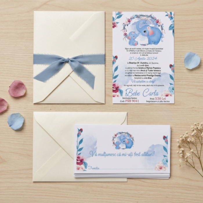 Imagine Invitatie de botez PXB 9041