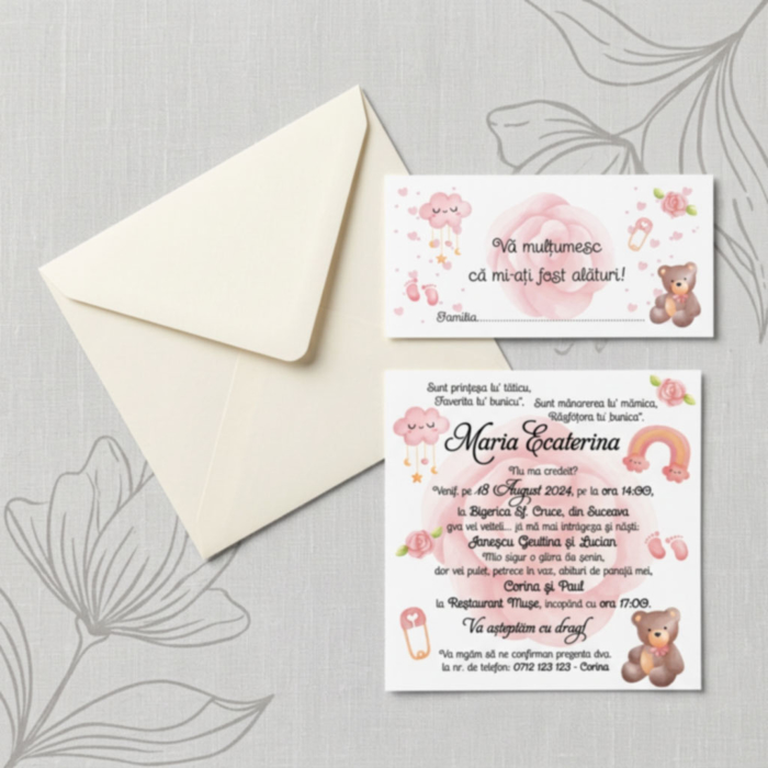 Imagine Invitatie de botez PXB 9042